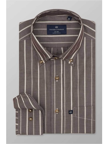 oxford company ανδρικό sport πουκάμισο button down ριγέ