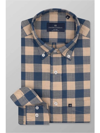 oxford company ανδρικό sport πουκάμισο button down καρό