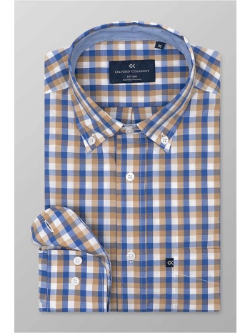 oxford company ανδρικό sport πουκάμισο button down καρό