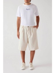 guess ανδρική βερμούδα με ριγέ σχέδιο baggy fit - m6gd39d7961 εκρού