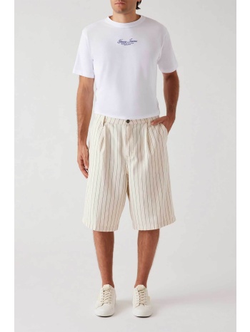 guess ανδρική βερμούδα με ριγέ σχέδιο baggy fit  σε προσφορά