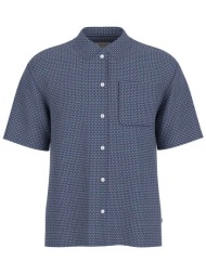 guess ανδρικό πουκάμισο με all-over print και τσέπη regular fit - m6ghb6d8381 μπλε σκούρο