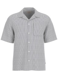 guess ανδρικό πουκάμισο με ριγέ σχέδιο και τσέπη regular fit - m6ghb6wo551 μαύρο