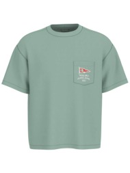 guess ανδρικό t-shirt πικέ με τσέπη και print boxy fit - m6gi00ke731 πράσινο