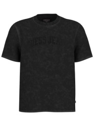 guess ανδρικό t-shirt με logo print regular fit - m6gib6k8fq4 μαύρο
