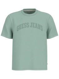 guess ανδρικό t-shirt με logo print regular fit - m6gib6k8fq4 πράσινο