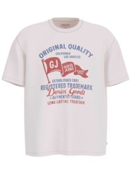 guess ανδρικό t-shirt με print oversized fit - m6gib8k8fq4 λευκό