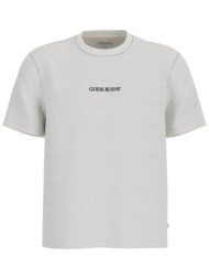 guess ανδρικό t-shirt με logo print slim fit - m6giz3ke942 λευκό