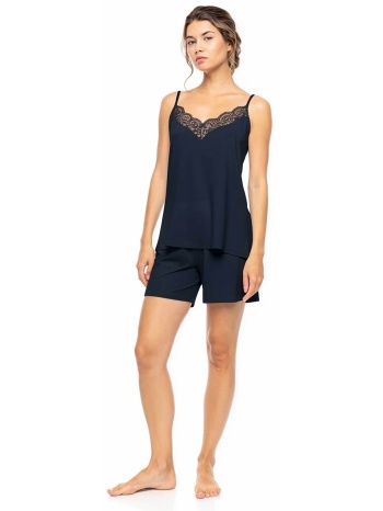 pink label γυναικείο babydoll μονόχρωμο με δαντέλα - sn-200 σε προσφορά