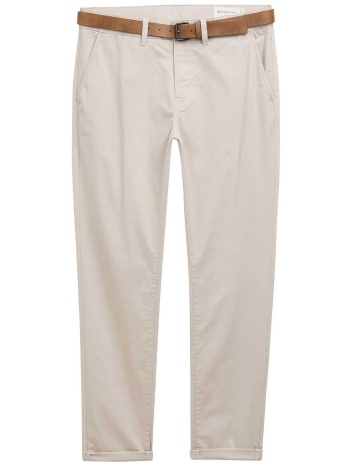 tom tailor ανδρικό παντελόνι chino με ζώνη slim fit  σε προσφορά