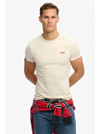 superdry ανδρικό t-shirt με κεντημένο λογότυπο slim fit σε προσφορά