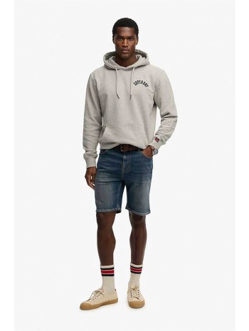 superdry ανδρική denim βερμούδα πεντάτσεπη straight fit σε προσφορά