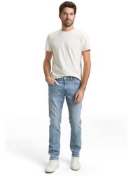 tom tailor ανδρικό τζιν παντελόνι πεντάτσεπο slim fit - 1048363 denim blue ανοιχτό