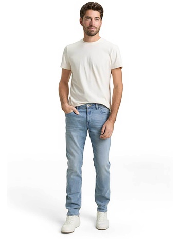 tom tailor ανδρικό τζιν παντελόνι πεντάτσεπο slim fit  σε προσφορά