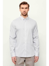 michael kors ανδρικό πουκάμισο button down με μικροσχέδιο classic fit - cr640afklu λευκό
