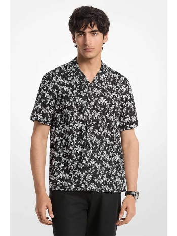 michael kors ανδρικό κοντομάνικο λινό πουκάμισο με floral σε προσφορά