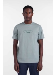 harmont & blaine ανδρικό t-shirt με vintage logo regular fit - irq412021824 πράσινο ανοιχτό