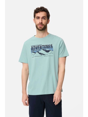 camel active ανδρικό t-shirt με monogram print regular fit