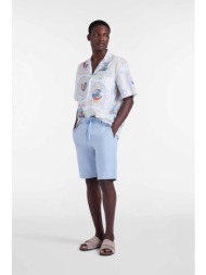 harmont & blaine ανδρική βερμούδα με λογότυπο relaxed fit - bjq037053561 μπλε ανοιχτό