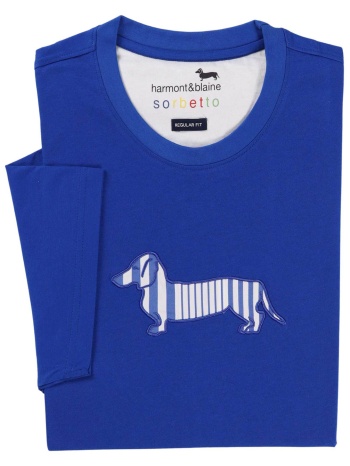 harmont & blaine ανδρικό t-shirt με κεντημένο λογότυπο σε προσφορά