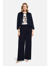 betty barclay γυναικείο ψηλόμεσο παντελόνι relaxed fit - 6140/1080 μπλε σκούρο