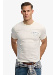 superdry ανδρικό t-shirt με print relaxed fit `lo-fi dockside` - m1012353a σιελ
