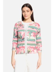 betty barclay γυναικείο jacket με floral print - 2763/1817 ροζ