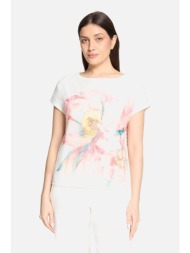 betty barclay γυναικείο τ-shirt με floral print - 2768/1825 λευκό