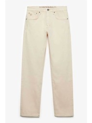superdry ανδρικό τζιν παντελόνι πεντάτσεπο slim straight fit `vintage` - m7010887a κρέμ