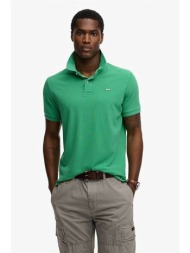 superdry ανδρική μπλούζα πόλο πικέ με λογότυπο relaxed fit `vintage destroy` - m1110452a πράσινο