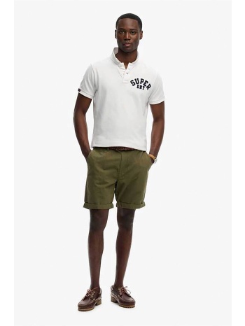 superdry ανδρική βερμούδα chino straight fit `premium σε προσφορά
