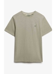 superdry ανδρικό t-shirt με ριγέ σχέδιο και κεντημένο λογότυπο relaxed fit `classic essential` - m10