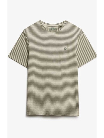 superdry ανδρικό t-shirt με ριγέ σχέδιο και κεντημένο σε προσφορά