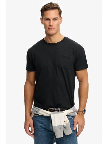 superdry ανδρικό t-shirt με τσέπη και κεντημένο λογότυπο