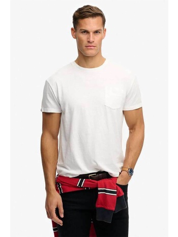 superdry ανδρικό t-shirt με τσέπη και κεντημένο λογότυπο