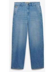 superdry ανδρικό τζιν παντελόνι πεντάτσεπο baggy fit `oversized rigid washed` - m7011450a denim blue
