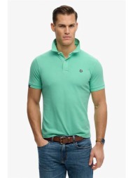 superdry ανδρική μπλούζα πόλο πικέ με λογότυπο relaxed fit `vintage destroy` - m1110451a βεραμάν
