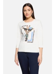 so cosy γυναικεία μπλούζα με print - 2411/8081 λευκό
