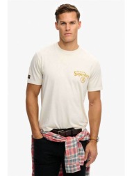 superdry ανδρικό t-shirt με graphic print loose fit `tokyo narrative` - m1012248a εκρού