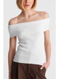 `ale γυναικεία μπλούζα off shoulder - 8p23418 λευκό