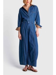 `ale γυναικεία denim παντελόνα loose fit - 8923179 denim blue σκούρο