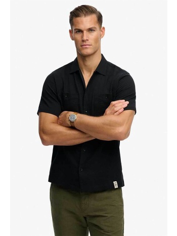 superdry ανδρικό πουκάμισο textured με τσέπες relaxed fit σε προσφορά
