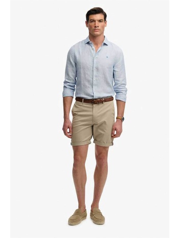 superdry ανδρική βερμούδα chino slim fit `premium`  σε προσφορά