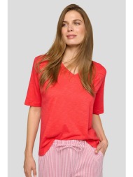 rabe γυναικείο t-shirt μονόχρωμο - 56-124322 κοραλί