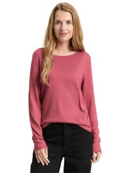 tom tailor γυναικεία πλεκτή μπλούζα μονόχρωμη regular fit - 1049492 ροζ hot