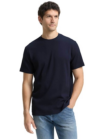 tom tailor ανδρικό t-shirt με waffle pattern regular fit  σε προσφορά