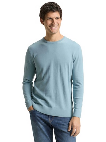 tom tailor ανδρικό πουλόβερ μονόχρωμο regular fit - 1049500 σε προσφορά