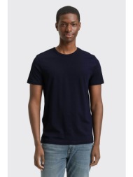 tom tailor ανδρικό t-shirt μονόχρωμο slim fit - 1048995 μπλε σκούρο