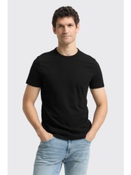 tom tailor ανδρικό t-shirt μονόχρωμο slim fit - 1048995 μαύρο