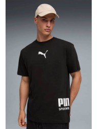 puma ανδρικό t-shirt με λογότυπο relaxed fit `sport graphic` - 692169 μαύρο